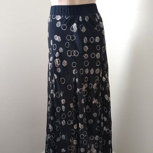 Lapis long black skirt